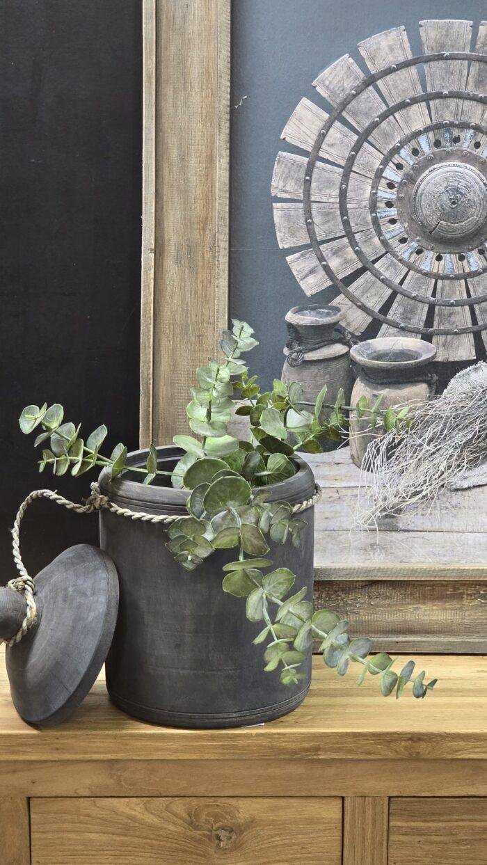 Houten pot met deksel - Afbeelding 3