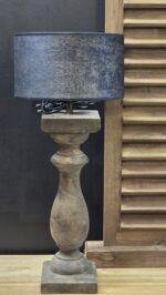 Houten tafellamp rond - Afbeelding 2