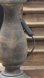 Houten tafellamp rond - Afbeelding 4
