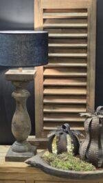 Houten tafellamp rond