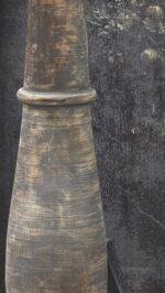 Houten lamp rond met 4kante voet - Afbeelding 3