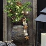 houten wanddecoratie met pot voor styling