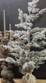 Kerstboom met sneeuw