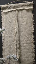 Smalle shabby linnen wanddoek zwart rendier - Afbeelding 3