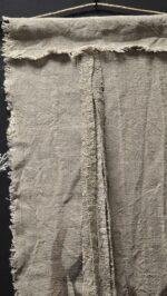 Smalle shabby linnen wanddoek rendierkop - Afbeelding 2