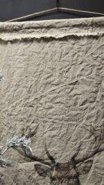 Shabby linnen wanddoek rendier met kleur - Afbeelding 3