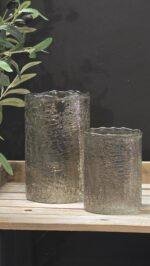 crackle windlicht 13x20cm