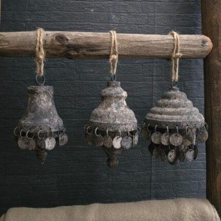 Metaal Serie – Old Grey - hanger met munten