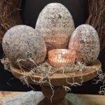 Rond houten plateau op voet