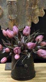 Enkele tulp donker roze 30cm