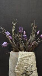 Enkele tulp purple donker blad