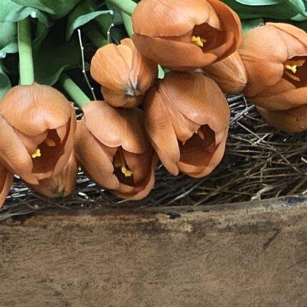 Enkele kunsttulp terra 40cm