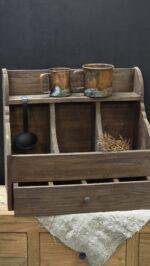 Houten gruttersbak met lade - 50cm