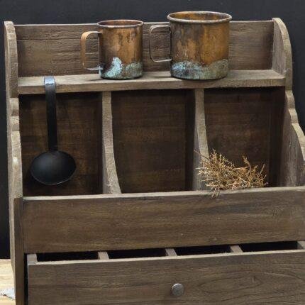 Houten gruttersbak met lade - 50cm