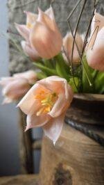 Countryfield kunstboeket tulpen met realistisch blad 30 cm