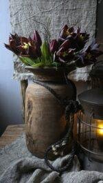 Landelijk kunstboeket tulpen 30 cm voor sobere woondecoratie