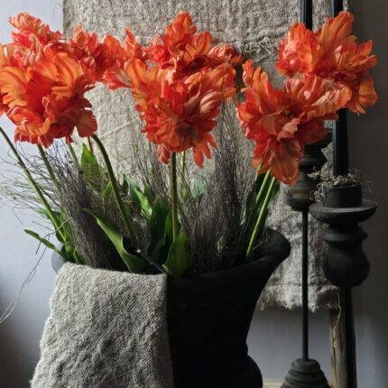 Kunsttulp 73cm gestyled in vaas als woondecoratie