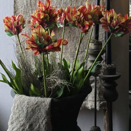Kunsttulp 73cm gestyled in vaas als woondecoratie