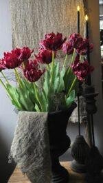 Kunsttulp 66cm gestyled in vaas als woondecoratie