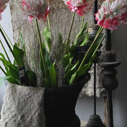 Kunsttulp 73cm gestyled in vaas als woondecoratie