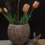 Countryfield kunstboeket tulp zalm 30cm