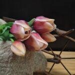 Enkele tulp 2 kleur 30cm