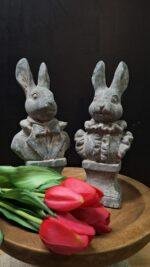 Grijze buste haas 24cm