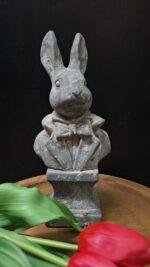 Grijze buste haas 24cm - Afbeelding 2