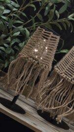 Solar tafellamp touw naturel 37 cm