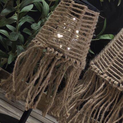 Solar tafellamp touw naturel 37 cm