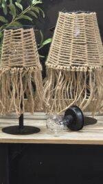 Solar tafellamp touw naturel 37 cm