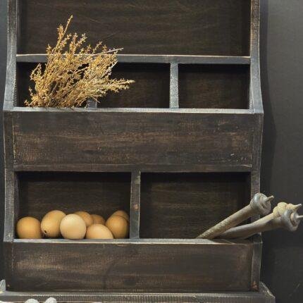 Gruttersbak hout – wandrek keuken voor aardappelen uien of post