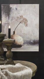 Canvas schilderij 50x40 landelijk kruik tak – wanddecoratie canvas