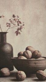 Canvas schilderij 50x40 landelijk stilleven schaal – wanddecoratie - Afbeelding 2