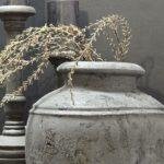 Landelijke kruik grijs – grote kruik pot stoer en sober