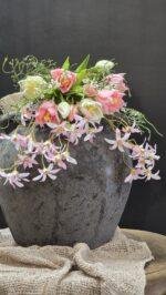 Landelijke kruik met oren grijs – stoere pot met handgrepen - Afbeelding 4