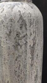 Landelijke vaas crème grijs hoog – stoere kruik pot sober - Afbeelding 3