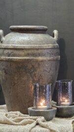 Landelijke kruik bruin – grote pot stoere look - Afbeelding 3