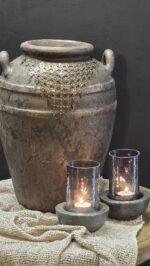 Landelijke kruik bruin – grote pot stoere look - Afbeelding 4