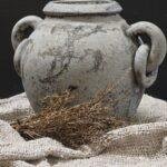 Kruik met ringen grijs maat M – landelijke kruik