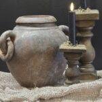 Kruik bruin met oren