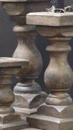 Houten kandelaar 15 cm - Afbeelding 2