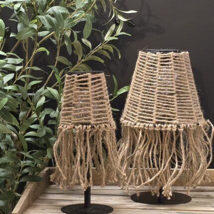 Solar tafellamp touw naturel 31 cm