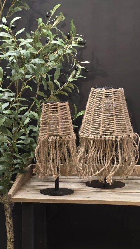 Solar tafellamp touw naturel 31 cm