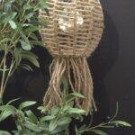 Solar tuinsteker touw ovaal naturel 90 cm