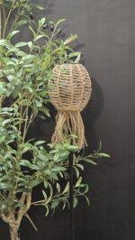 Solar tuinsteker touw ovaal naturel 90 cm