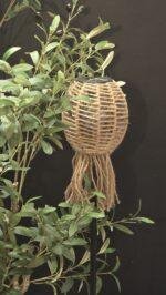 Solar tuinsteker touw ovaal naturel 90 cm