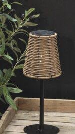 Solar tafellamp rattan naturel