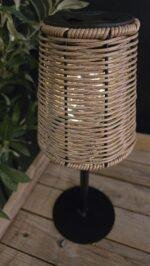 Solar tafellamp rattan naturel