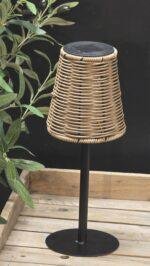 Solar tafellamp rattan naturel